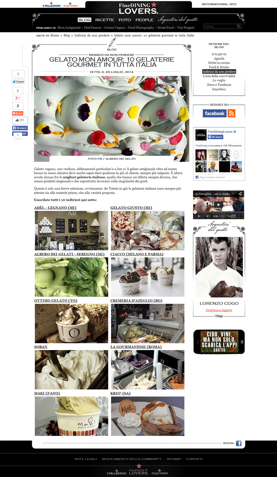 migliori gelaterie gourmet italia soban